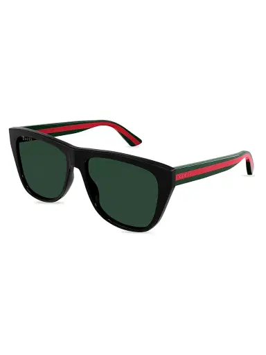 Gucci Men's Web 57MM Sunglasses | Thumbnail 1