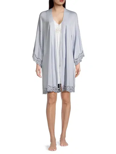 Eberjey Women's Mariana Modal Lace-Trim Robe | Thumbnail 2 Eberjey Women's Mariana Modal Lace-Trim Robe | Thumbnail 2