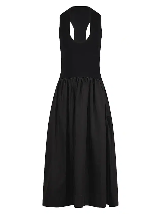 Rebecca Minkoff Women's Belle Combo Tank Midi-Dress - True Black