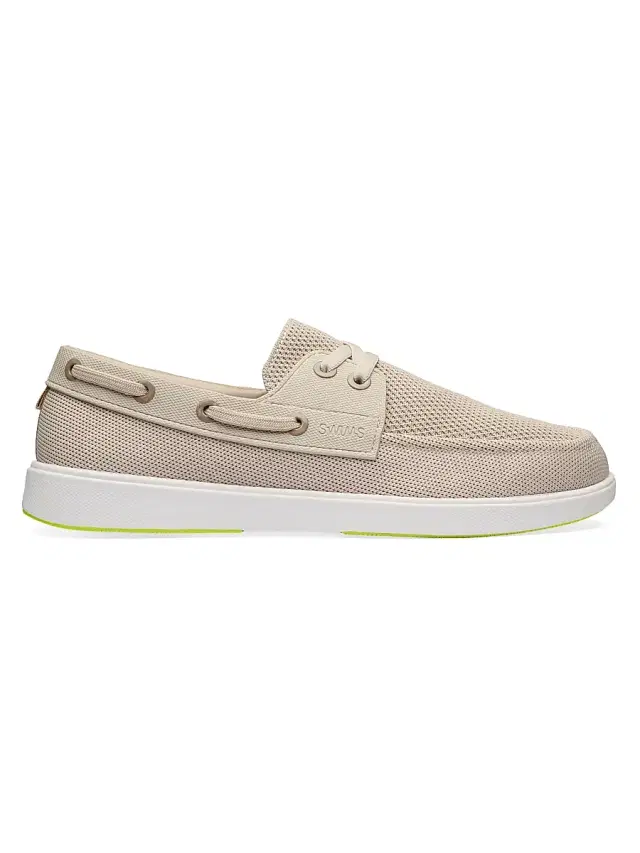Men's Breeze Boat Shoes - Mist Sand White