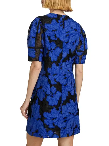 Lela Rose Women's Applied Floral Lace Minidress | Thumbnail 5