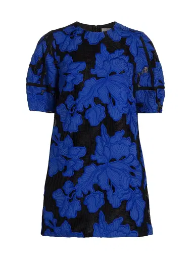 Lela Rose Women's Applied Floral Lace Minidress | Thumbnail 1