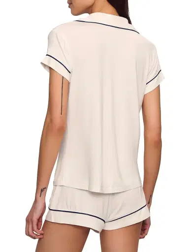 Eberjey Women's Gisele 2-Piece Shortie Pajama Set - Ivory - Size XL | Thumbnail 4