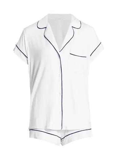 Eberjey Women's Gisele 2-Piece Shortie Pajama Set - Ivory - Size XL | Thumbnail 1