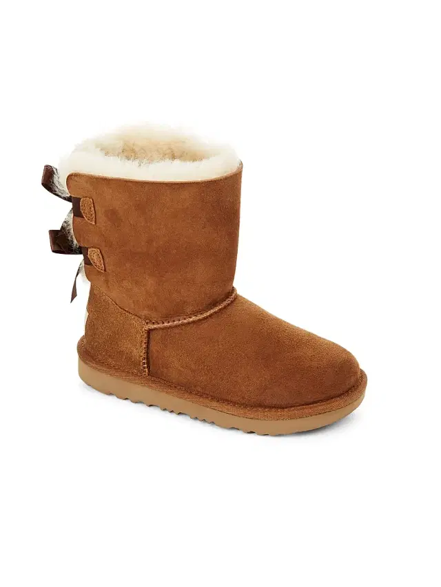 UGG Baby Girl's, Little Girl's & Girl's pure Bailey Bow II Boots - Chestnut 6 (Child)