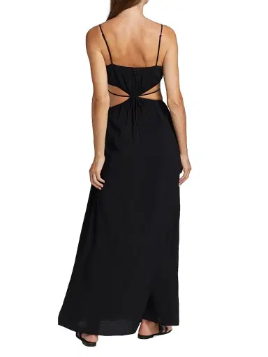 SIMKHAI Women's Amora Cutout Maxi Dress - Black | Thumbnail 4 SIMKHAI Women's Amora Cutout Maxi Dress - Black | Thumbnail 4