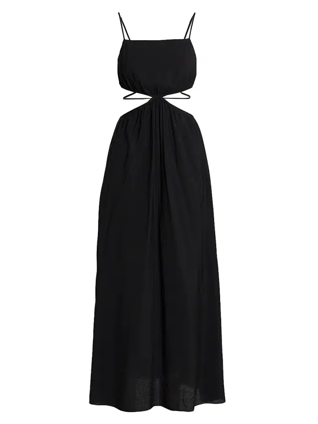 SIMKHAI Women's Amora Cutout Maxi Dress - Black