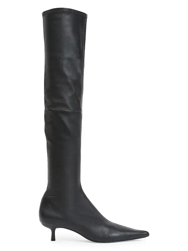 Women's Joni 45MM Stretch-Leather Knee-High Boots - Black - Size 7 Women's Joni 45MM Stretch-Leather Knee-High Boots - Black - Size 7
