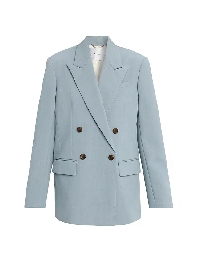 A.L.C. Women's Calla Wool-Blend Oversized Blazer - Slate Blue