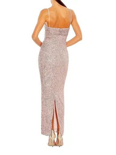 Mac Duggal Women's Metallic Sheath Gown - Rose Pink - Size 18 | Thumbnail 2 Mac Duggal Women's Metallic Sheath Gown - Rose Pink - Size 18 | Thumbnail 2