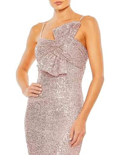 Mac Duggal Women's Metallic Sheath Gown - Rose Pink - Size 18 | Thumbnail 3 Mac Duggal Women's Metallic Sheath Gown - Rose Pink - Size 18 | Thumbnail 3