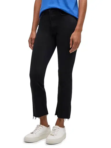 Mother Women's Petite Lil' Hustler Ankle Fray High-Rise Stretch Jeans | Thumbnail 3 Mother Women's Petite Lil' Hustler Ankle Fray High-Rise Stretch Jeans | Thumbnail 3