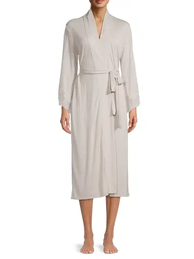 Natori Women's Luxe Shangri-La Robe - Beige | Thumbnail 3