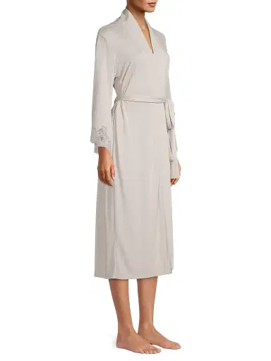 Natori Women's Luxe Shangri-La Robe - Beige | Thumbnail 4