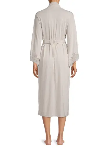 Natori Women's Luxe Shangri-La Robe - Beige | Thumbnail 5