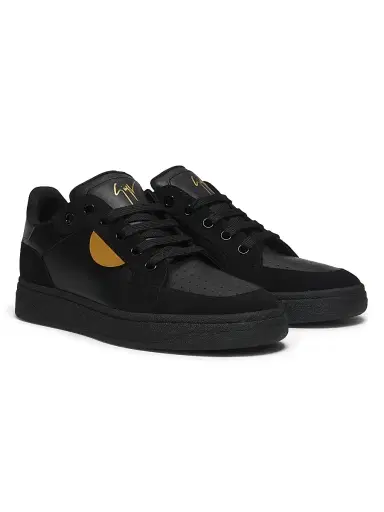 Giuseppe Zanotti Men's Leather & Suede Low-Top Sneakers - Velvet Black - Size 7.5 | Thumbnail 2