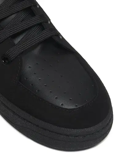 Giuseppe Zanotti Men's Leather & Suede Low-Top Sneakers - Velvet Black - Size 7.5 | Thumbnail 5