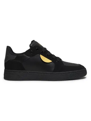 Giuseppe Zanotti Men's Leather & Suede Low-Top Sneakers - Velvet Black - Size 7.5 | Thumbnail 1