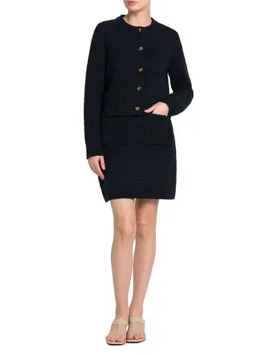 Bottega Veneta Women's Bouclé Knit Crewneck Cardigan | Thumbnail 2 Bottega Veneta Women's Bouclé Knit Crewneck Cardigan | Thumbnail 2