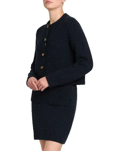 Bottega Veneta Women's Bouclé Knit Crewneck Cardigan | Thumbnail 4 Bottega Veneta Women's Bouclé Knit Crewneck Cardigan | Thumbnail 4
