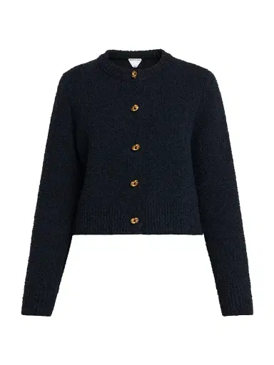 Bottega Veneta Women's Bouclé Knit Crewneck Cardigan | Thumbnail 1 Bottega Veneta Women's Bouclé Knit Crewneck Cardigan | Thumbnail 1