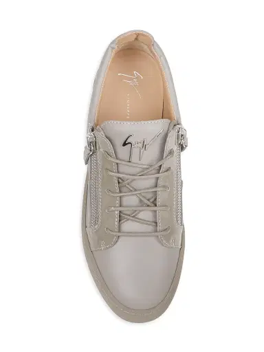 Giuseppe Zanotti Men's Briel Side Zip Leather Low-Top Sneakers | Thumbnail 4 Giuseppe Zanotti Men's Briel Side Zip Leather Low-Top Sneakers | Thumbnail 4