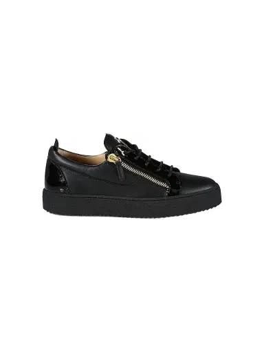 Giuseppe Zanotti Men's Briel Side Zip Leather Low-Top Sneakers | Thumbnail 1 Giuseppe Zanotti Men's Briel Side Zip Leather Low-Top Sneakers | Thumbnail 1