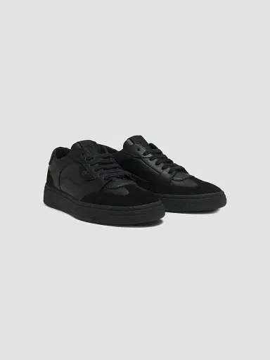 Giuseppe Zanotti Men's Scarpa Uomo Leather Low-Top Sneakers - Black Velvet - Size 9 | Thumbnail 2