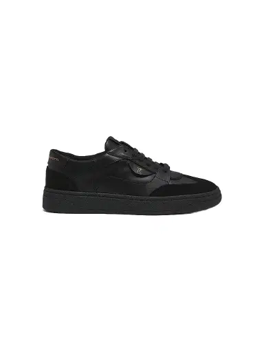 Giuseppe Zanotti Men's Scarpa Uomo Leather Low-Top Sneakers - Black Velvet - Size 9 | Thumbnail 1