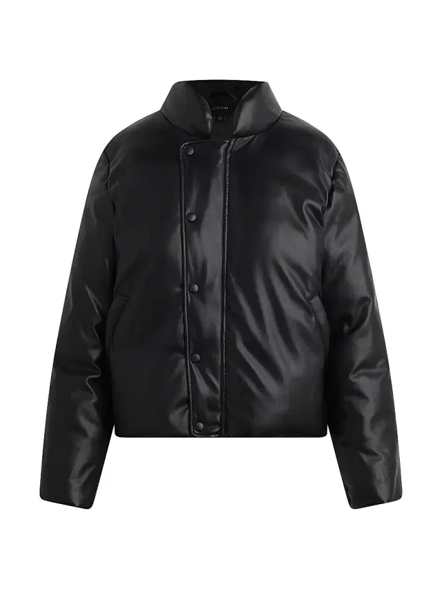Joe's Jeans Women's The Kiki Padded Faux Leather Bomber Jacket - Black
