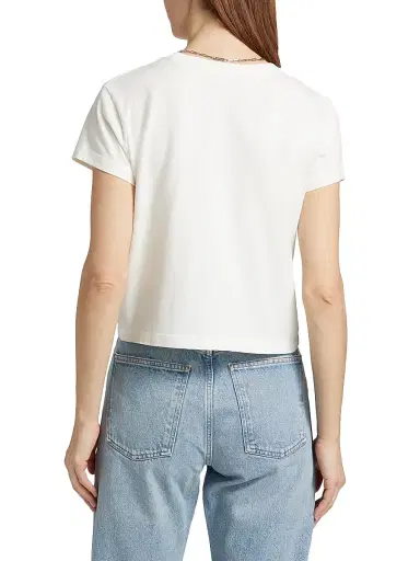 AGOLDE Women's Adine Shrunked T-Shirt - White Ash Dusty Cream - Size XL | Thumbnail 5