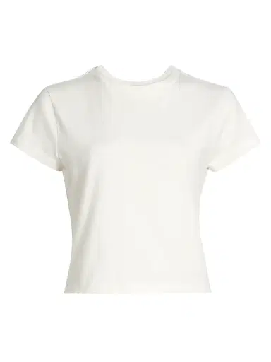 AGOLDE Women's Adine Shrunked T-Shirt - White Ash Dusty Cream - Size XL | Thumbnail 1