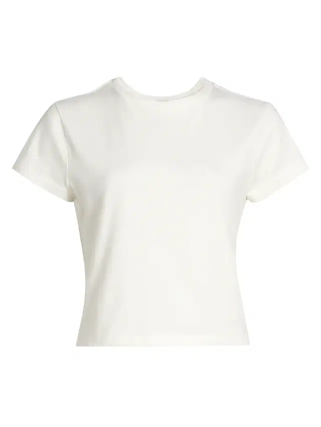 AGOLDE Women's Adine Shrunked T-Shirt - White Ash Dusty Cream
