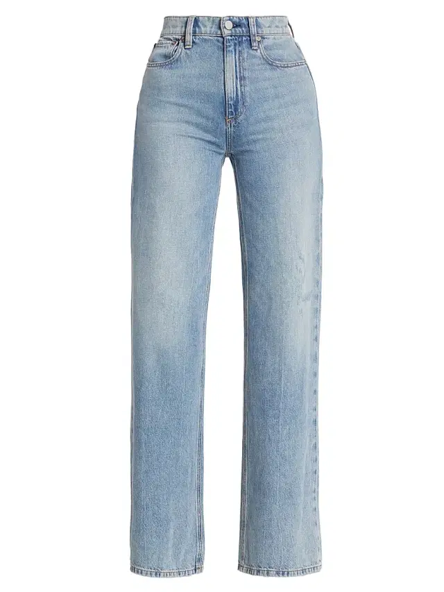 ALICE + OLIVIA Women's Weezy High-Rise Straight Jeans - Sadie Light Vintage Blue