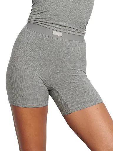 Skims Women's Soft Lounge Boxer - Heather Gray - Size Medium | Thumbnail 3