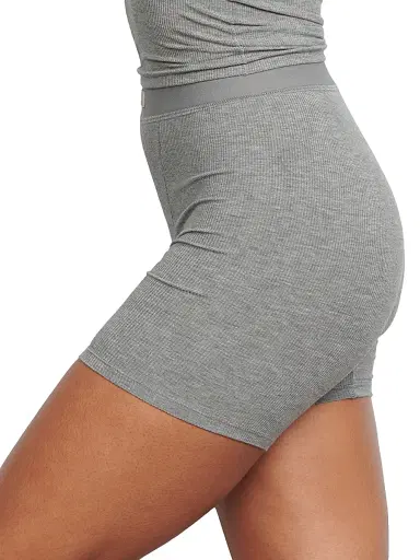 Skims Women's Soft Lounge Boxer - Heather Gray - Size Medium | Thumbnail 4
