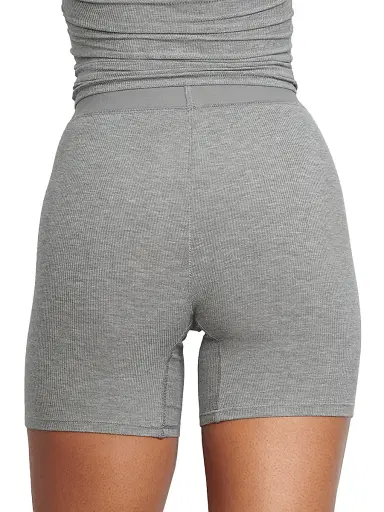 Skims Women's Soft Lounge Boxer - Heather Gray - Size Medium | Thumbnail 5