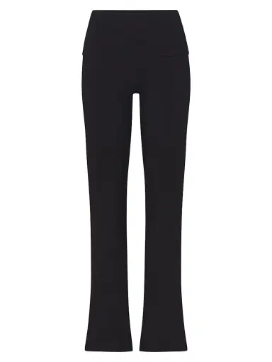Skims Women's Cotton Jersey Foldover Pants - Soot - Size XXS | Thumbnail 1