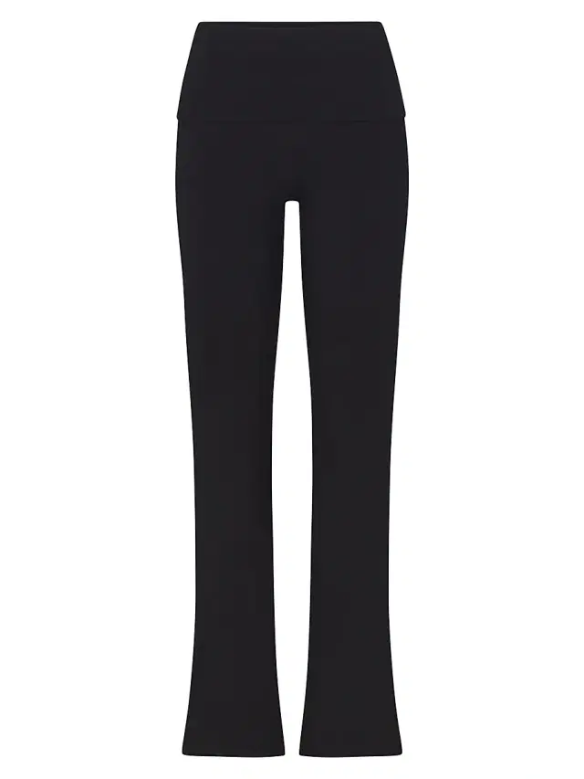 SKIMS Women's Cotton Jersey Foldover Pants - Soot