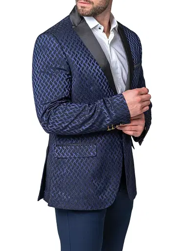 Maceoo Men's Blazer Tesla - Blue | Thumbnail 1 Maceoo Men's Blazer Tesla - Blue | Thumbnail 1