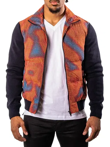 Maceoo Men's Bomber Jacket - Orange | Thumbnail 2 Maceoo Men's Bomber Jacket - Orange | Thumbnail 2