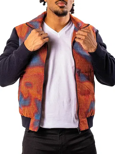 Maceoo Men's Bomber Jacket - Orange | Thumbnail 6 Maceoo Men's Bomber Jacket - Orange | Thumbnail 6