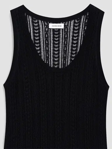 Anine Bing Women's Arie Knit Maxi Dress - Black - Size XS | Thumbnail 4