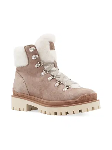 Aquatalia Women's Coralie 40MM Suede & Shearling Booties | Thumbnail 2