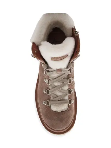 Aquatalia Women's Coralie 40MM Suede & Shearling Booties | Thumbnail 4