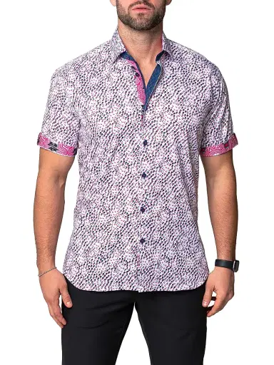 Maceoo Men's Galileo Pool Shirt - Pink - Size Small | Thumbnail 2