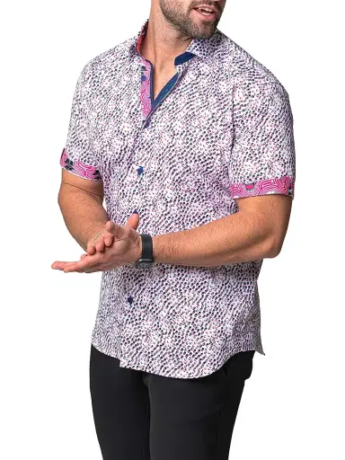Maceoo Men's Galileo Pool Shirt - Pink - Size Small | Thumbnail 3