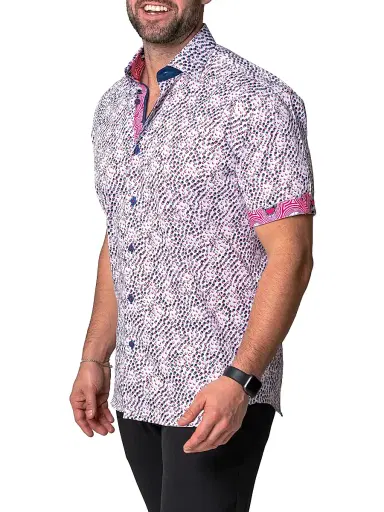 Maceoo Men's Galileo Pool Shirt - Pink - Size Small | Thumbnail 6