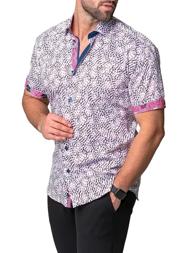 Maceoo Men's Galileo Pool Shirt - Pink - Size Small | Thumbnail 7