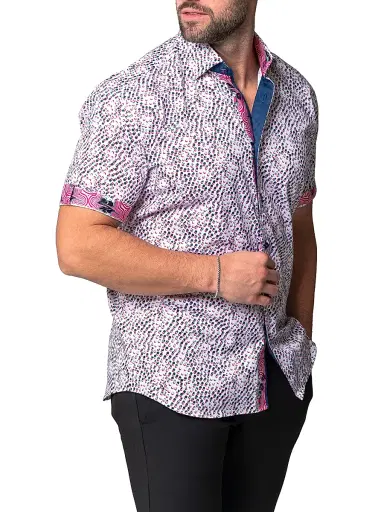 Maceoo Men's Galileo Pool Shirt - Pink - Size Small | Thumbnail 8